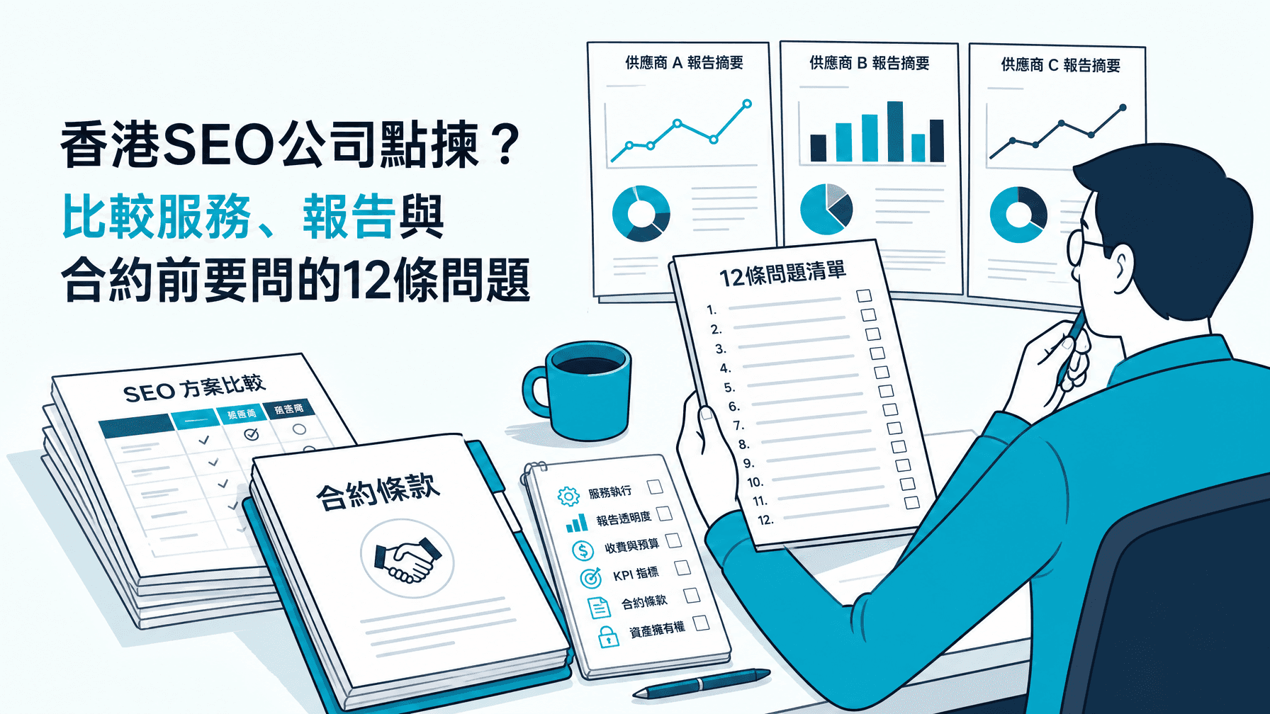 香港SEO公司點揀?比較服務、報告與合約前要問的12條問題